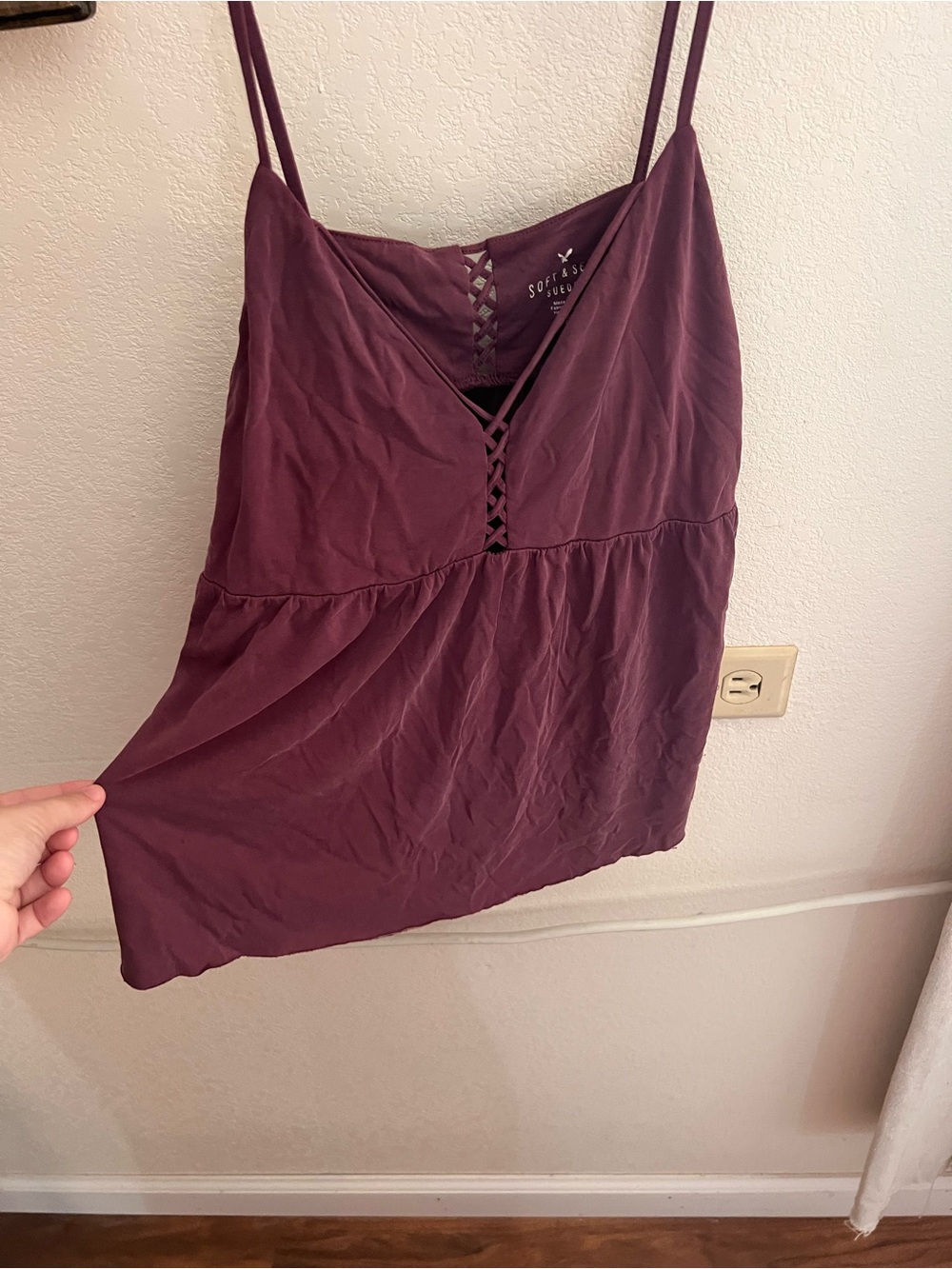 American Eagle Outfitters Plum Sueded Cami Dress